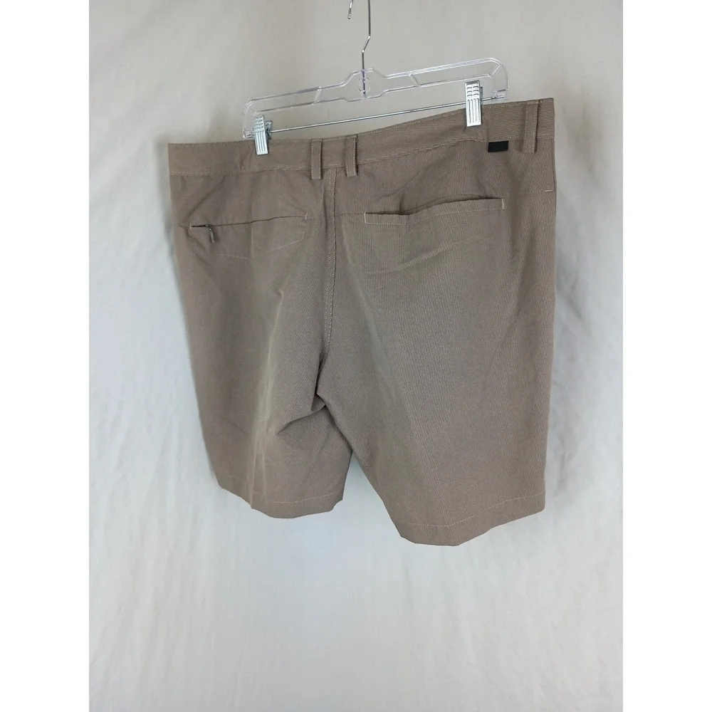 North Face Shorts Mens 40 Beige Striped Chino Flat Front Zip‎ Pocket Casual